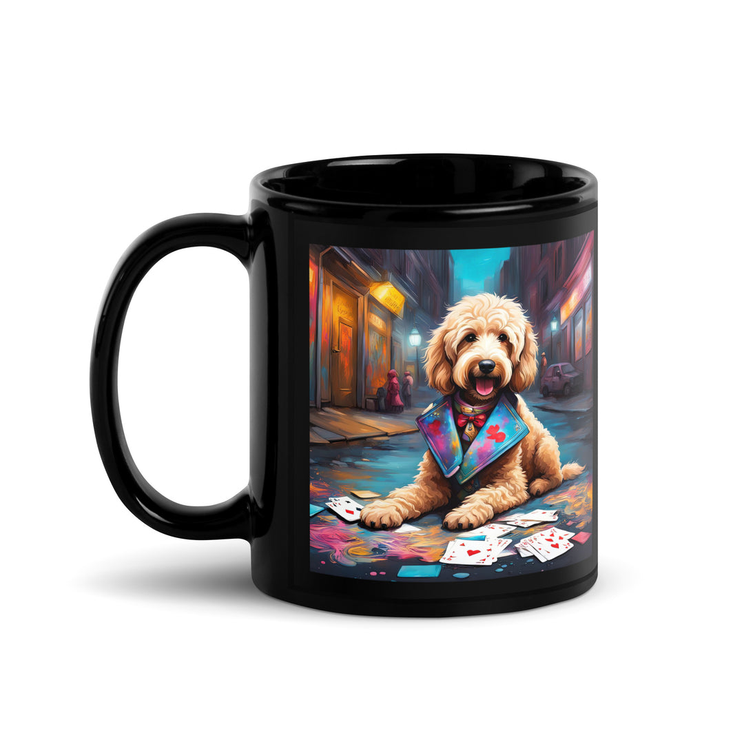 Goldendoodle- Black Glossy Mug v19