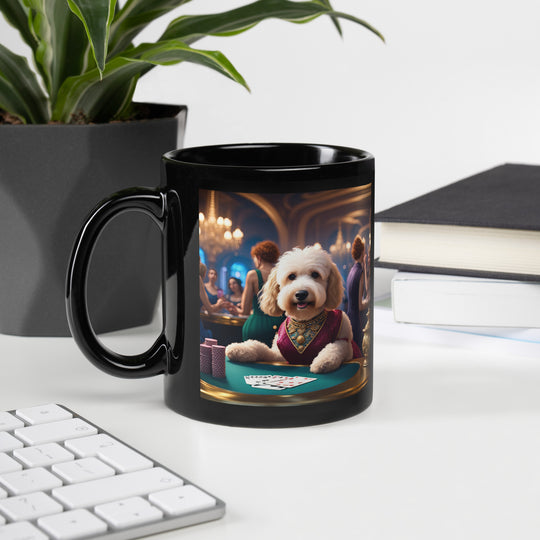 Goldendoodle- Black Glossy Mug v20