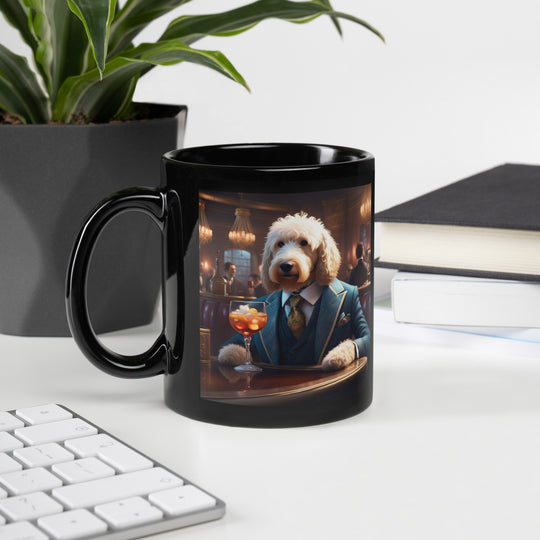 Goldendoodle- Black Glossy Mug v11