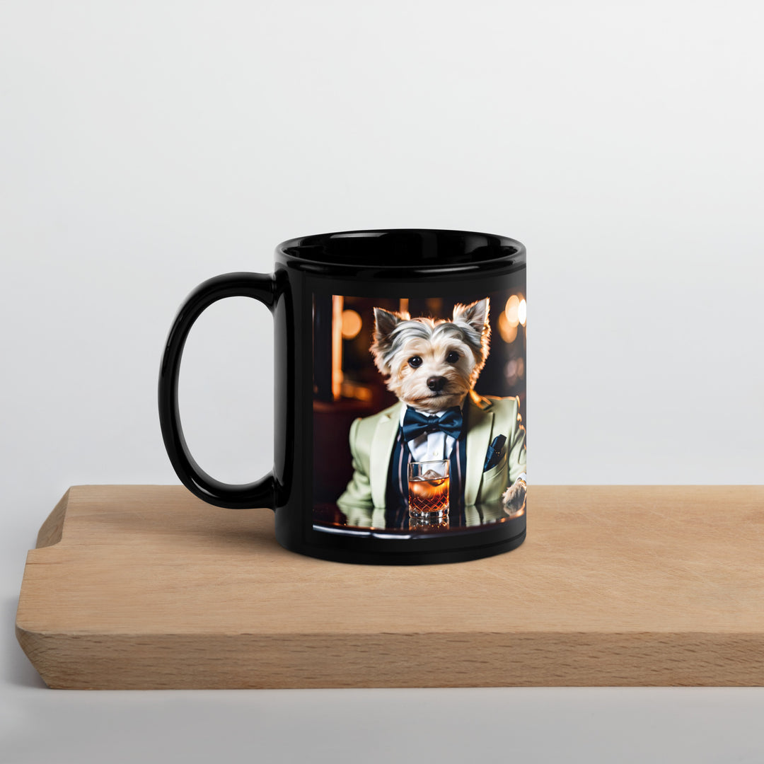 Morkie General- Black Glossy Mug