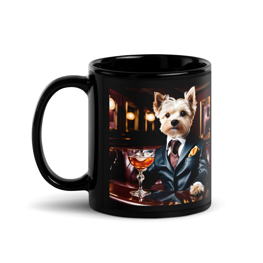 Morkie General- Black Glossy Mug v2