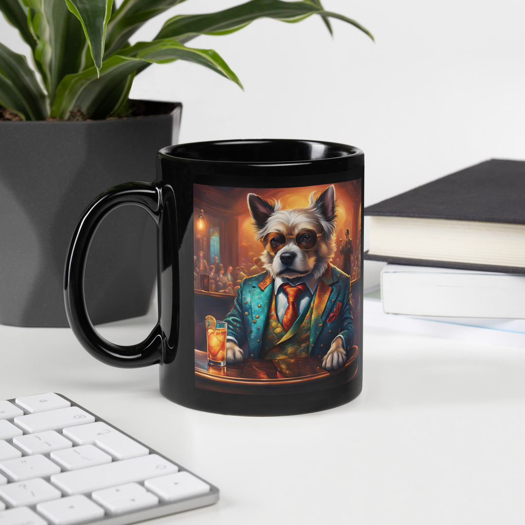 Pekapoo General- Black Glossy Mug v3