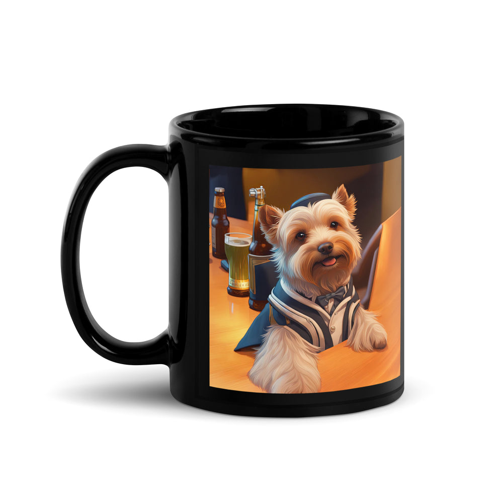 Yorkipoo General- Black Glossy Mug