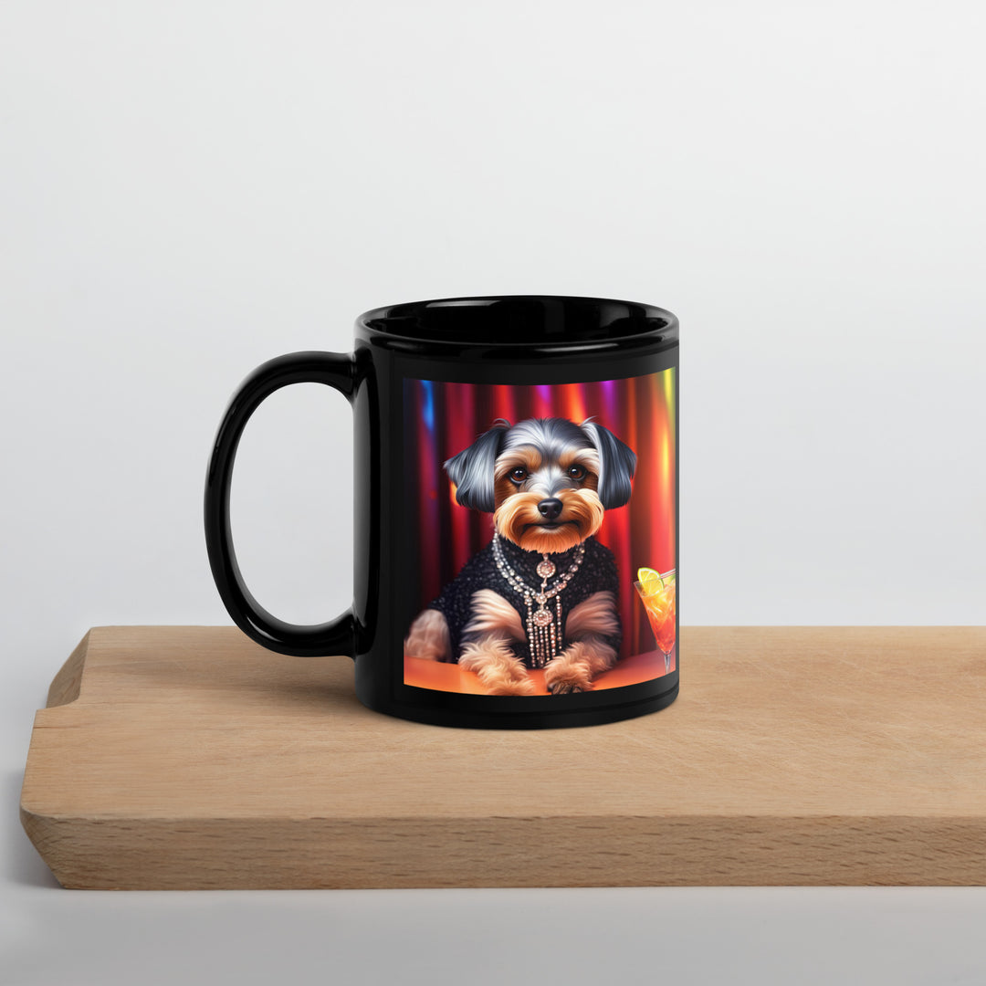 Yorkipoo General- Black Glossy Mug v2