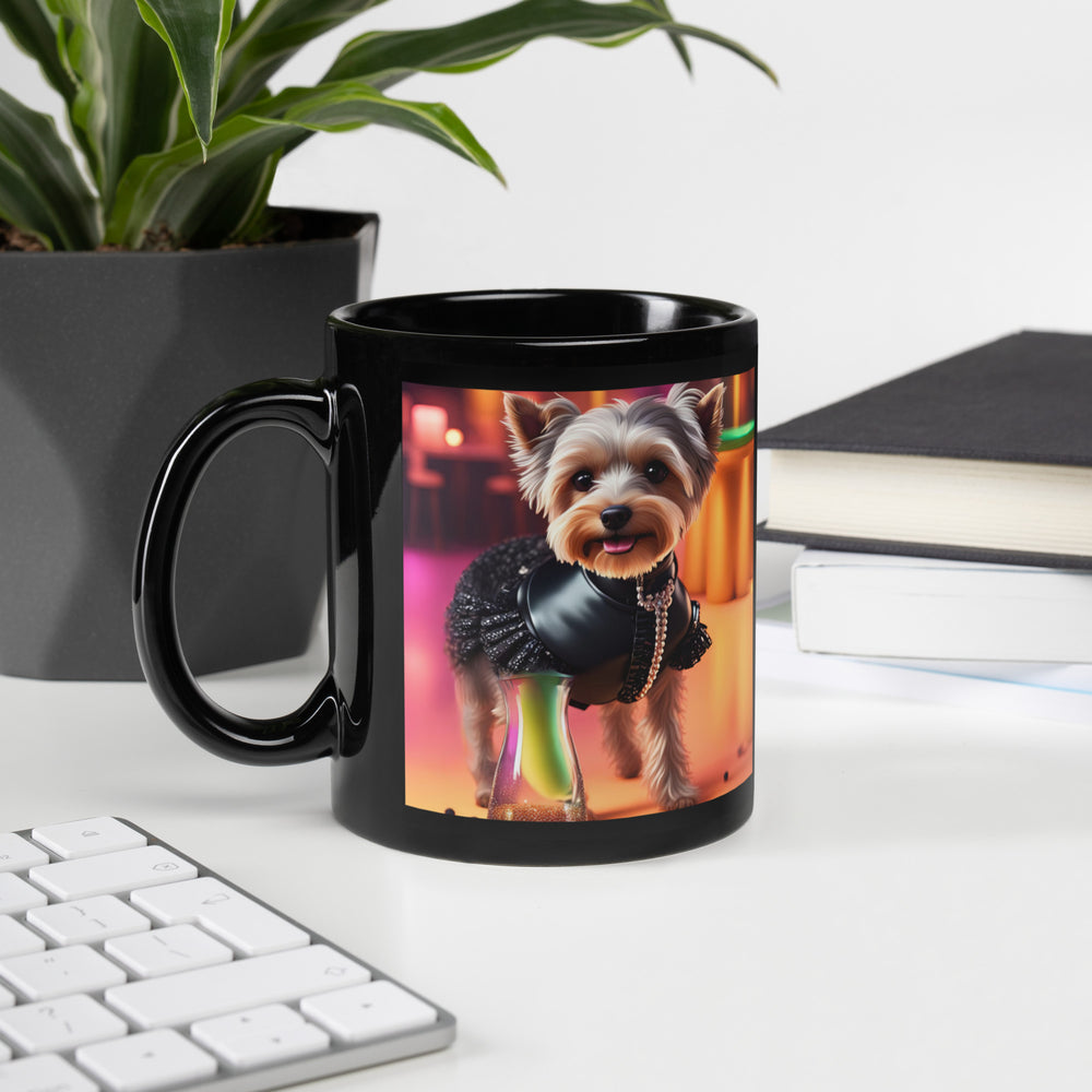 Yorkipoo General- Black Glossy Mug v5