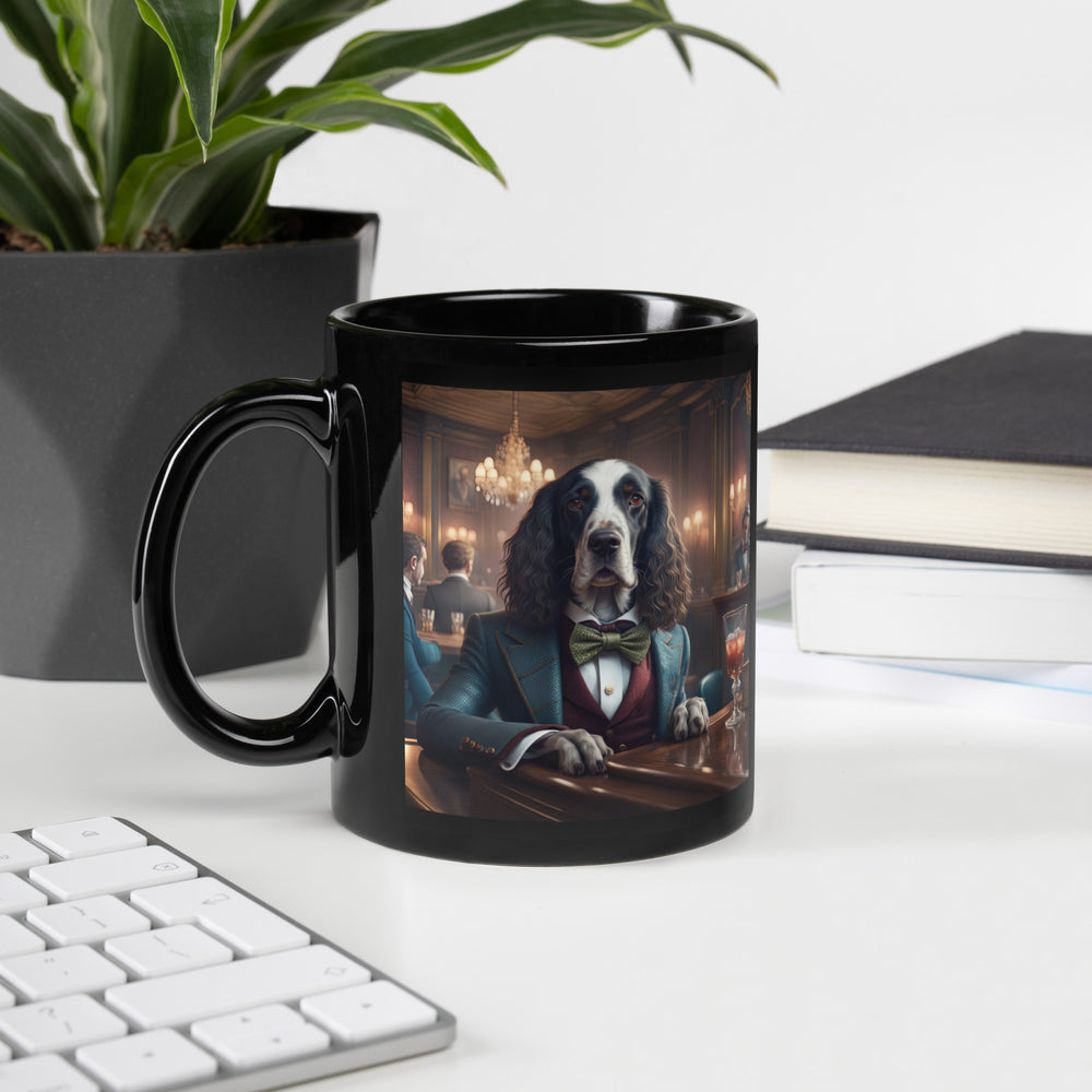 Sprocker Spaniel General- Black Glossy Mug v6