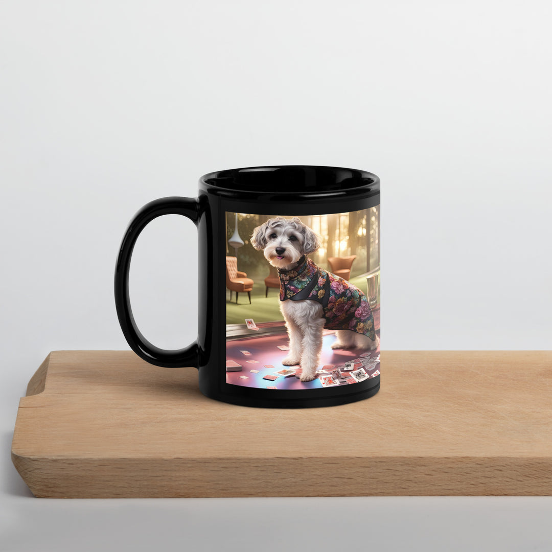 Schnoodle Golfer- Black Glossy Mug v8