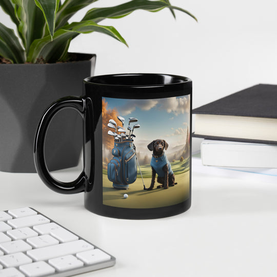 Springador Golfer- Black Glossy Mug v3