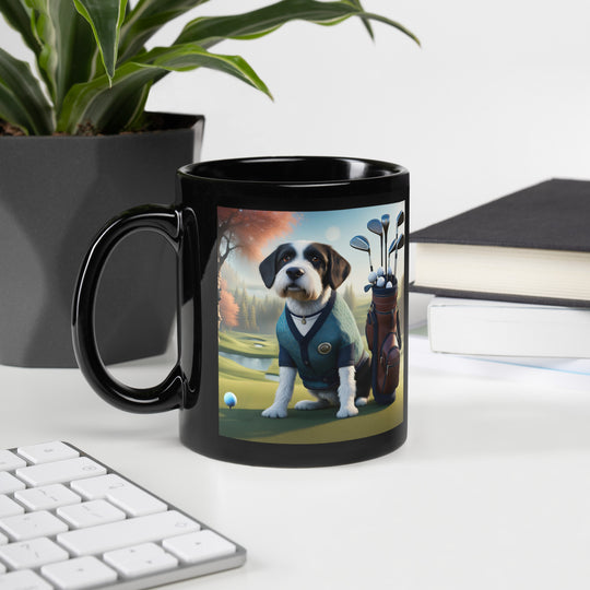 Springador Golfer- Black Glossy Mug v6