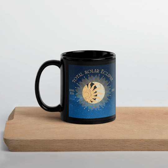 Puggle Eclipse- Black Glossy Mug