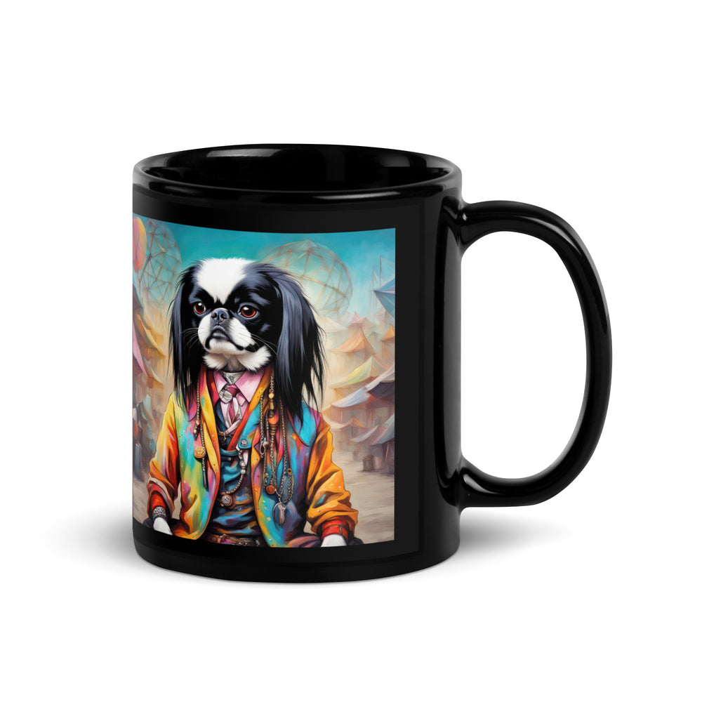 Black Glossy Mug-Japanese Chin