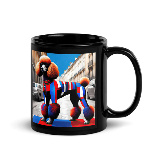 Poodle- Black Glossy Mug v2