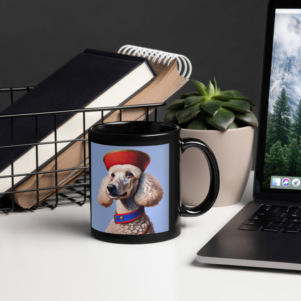 Poodle- Black Glossy Mug v4