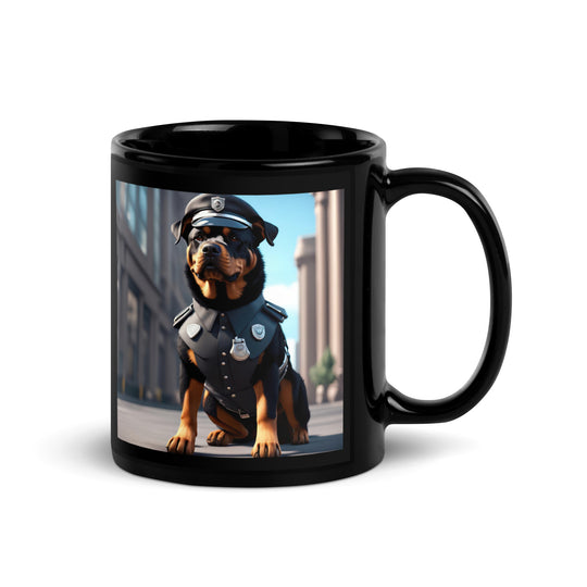 Rottweiler- Black Glossy Mug V3