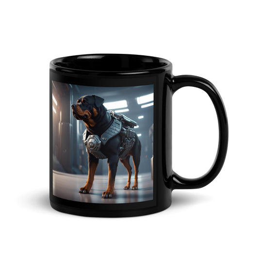 Rottweiler- Black Glossy Mug V4