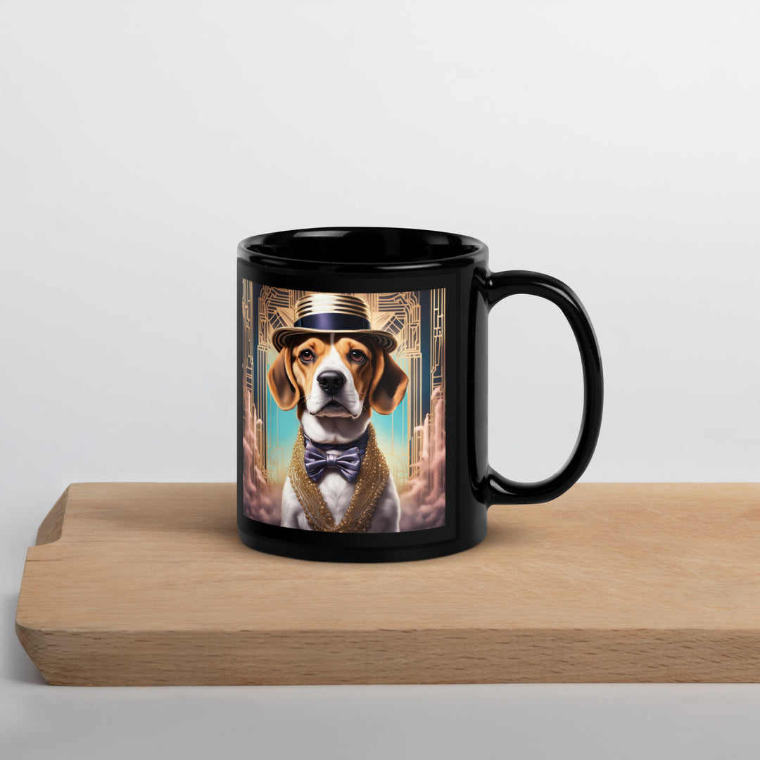 Beagle- Black Glossy Mug v2