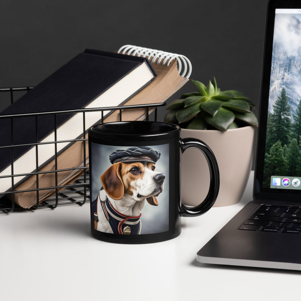 Beagle- Black Glossy Mug v4