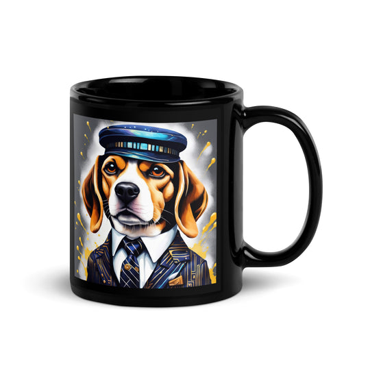 Beagle- Black Glossy Mug v5