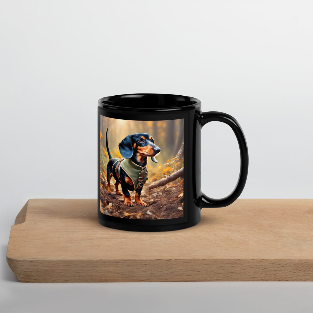 Dachshund- Black Glossy Mug v3