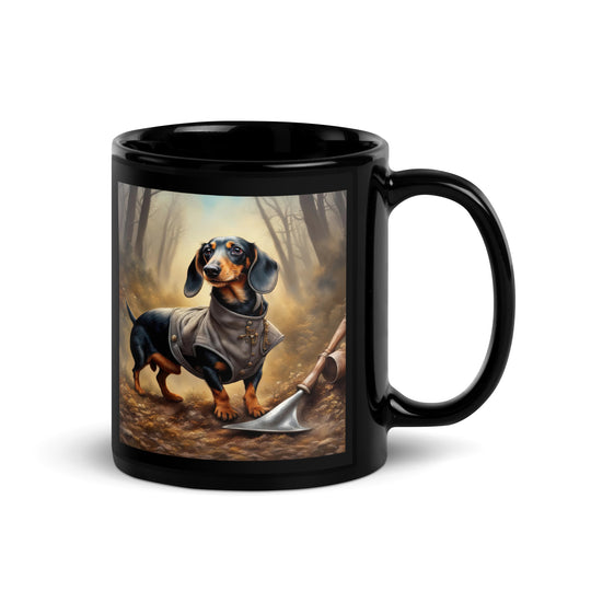 Dachshund- Black Glossy Mug v4