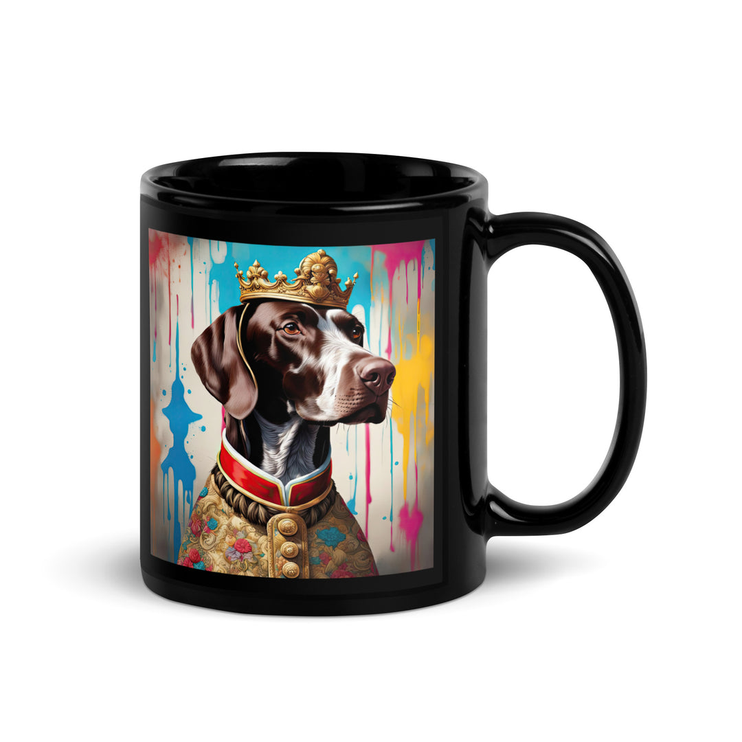 German Shorthaired Pointer- Black Glossy Mug