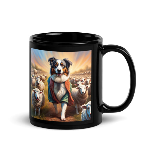 Australian Shepherd- Black Glossy Mug