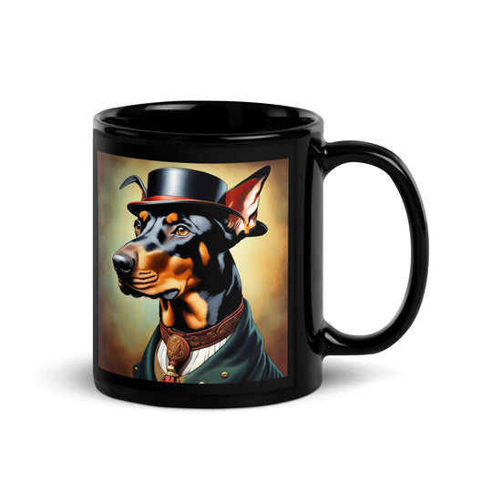 Doberman Pinscher- Black Glossy Mug v3