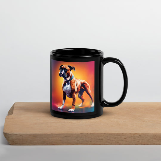 Boxer- Black Glossy Mug v5