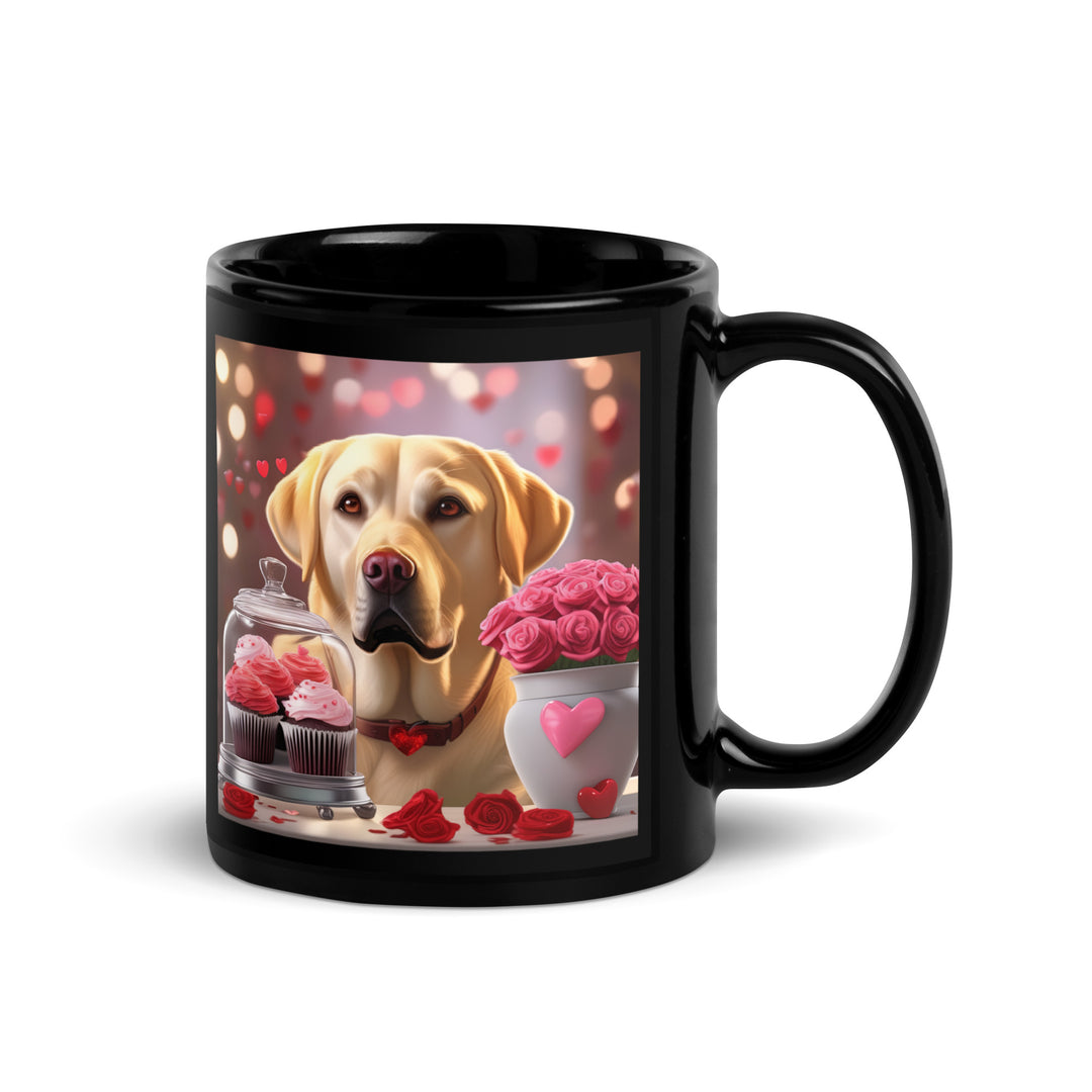 Labrador Retriever Romantic- Black Glossy Mug v2