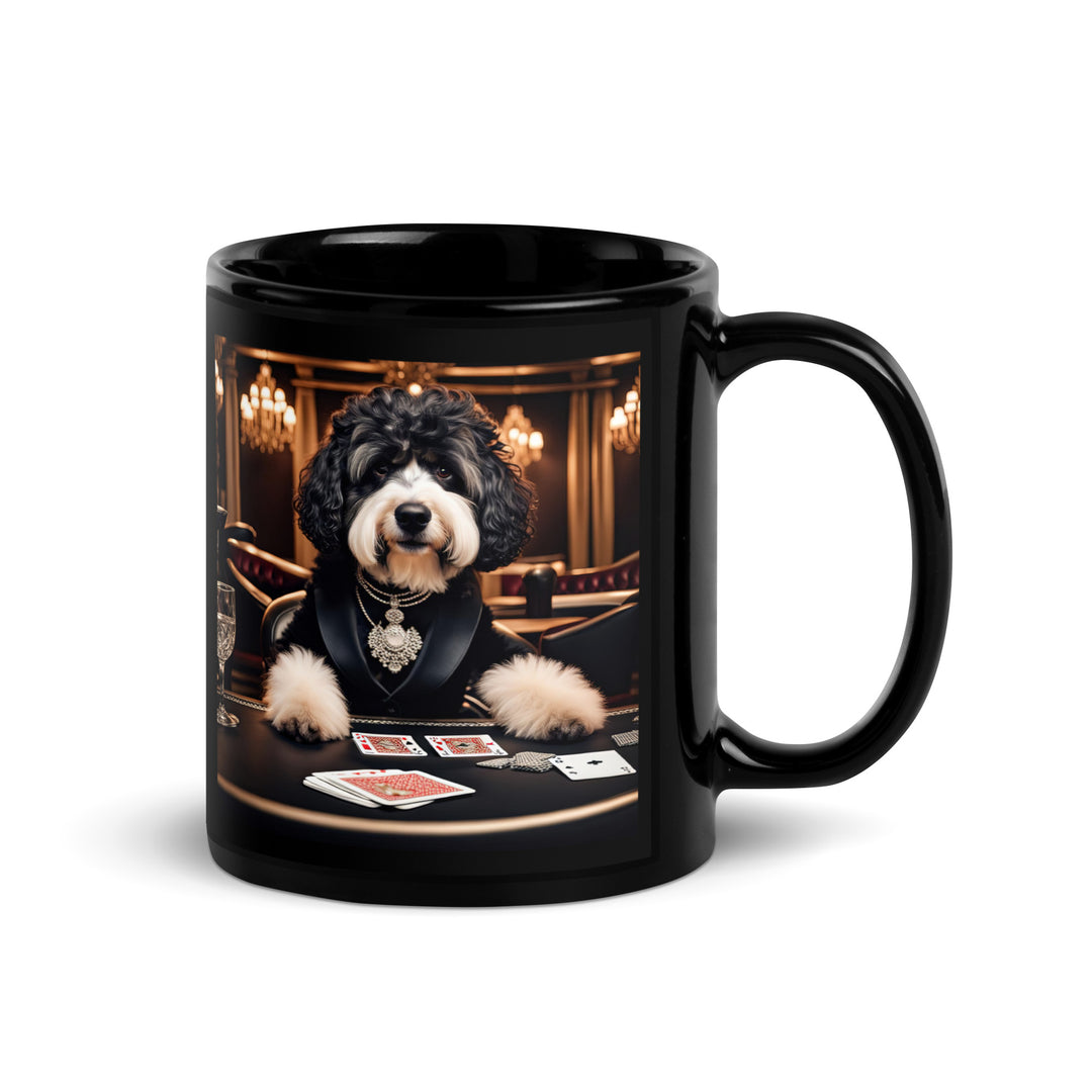 Bernedoodle General- Black Glossy Mug v7