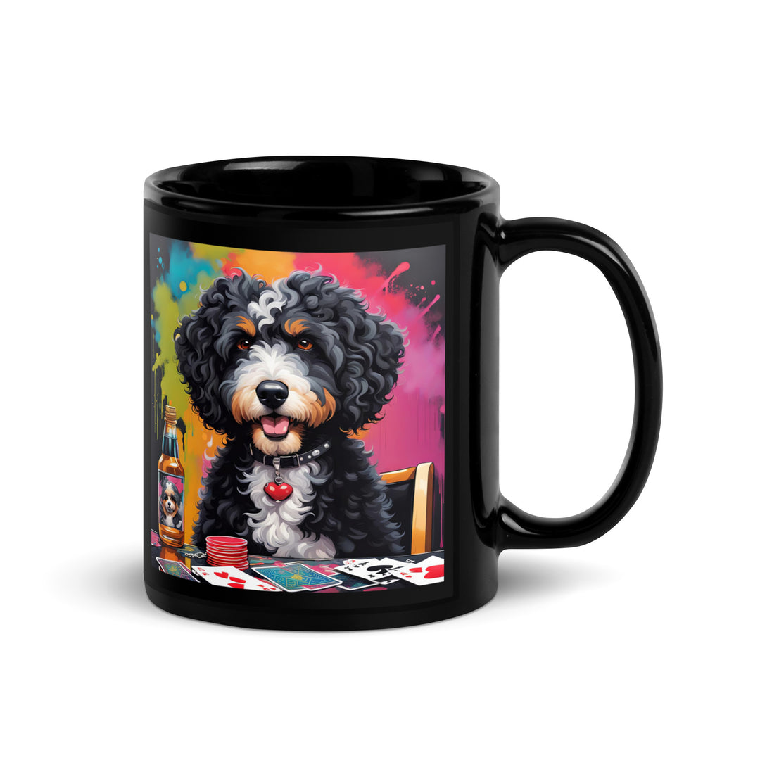 Bernedoodle General- Black Glossy Mug v10