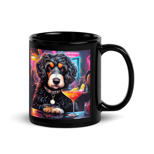 Bernedoodle General- Black Glossy Mug v16