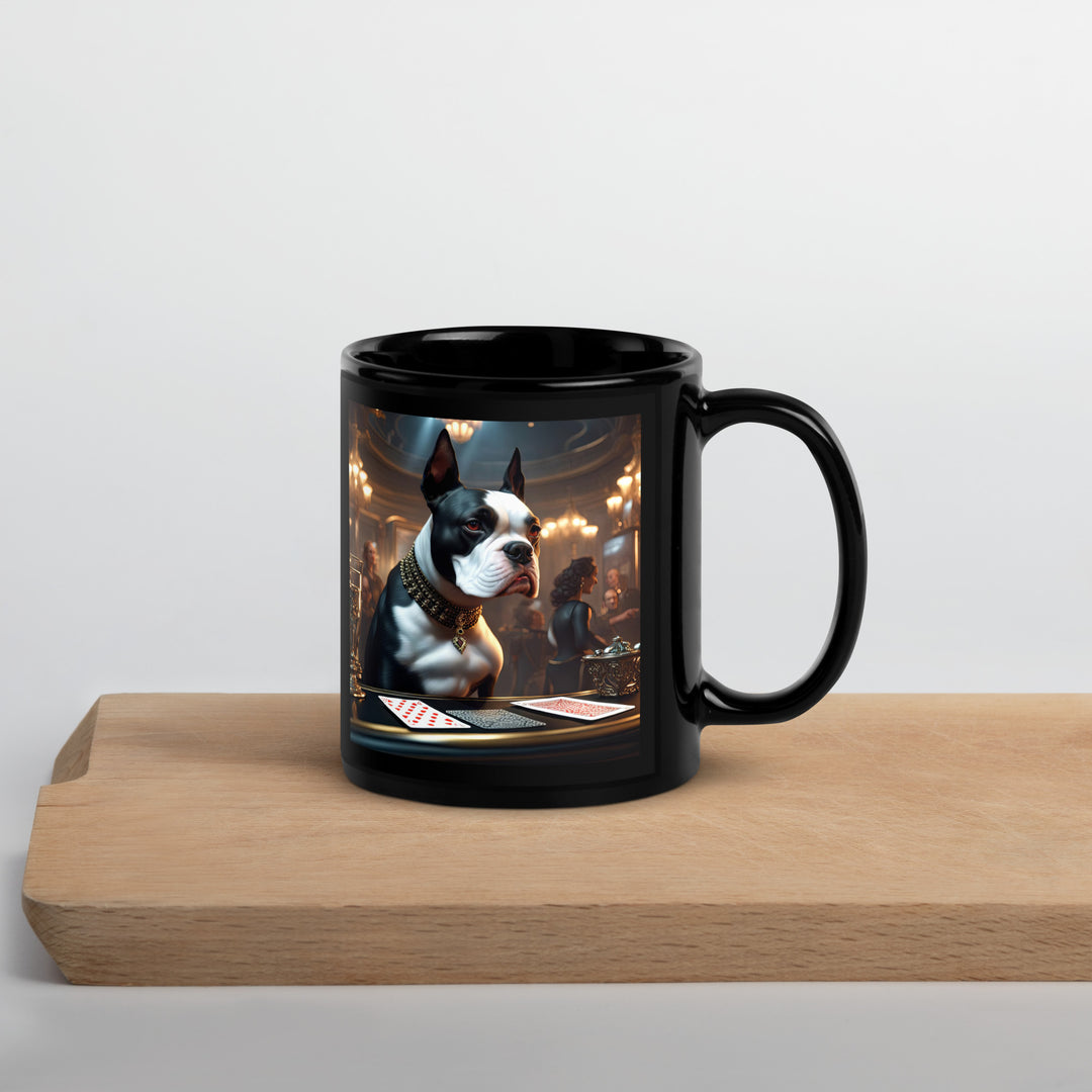 Catahoula Bulldog General- Black Glossy Mug v4