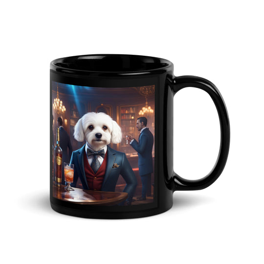 Cavachon- Black Glossy Mug v11