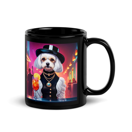 Cavachon- Black Glossy Mug v12