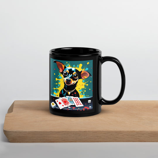 Chiweenie General- Black Glossy Mug v6