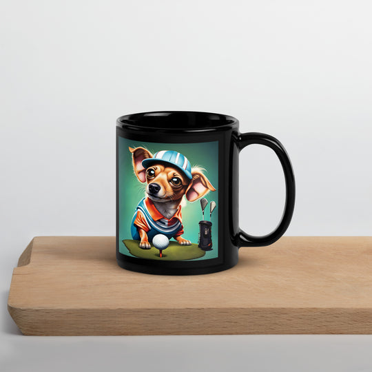 Chiweenie General- Black Glossy Mug v18