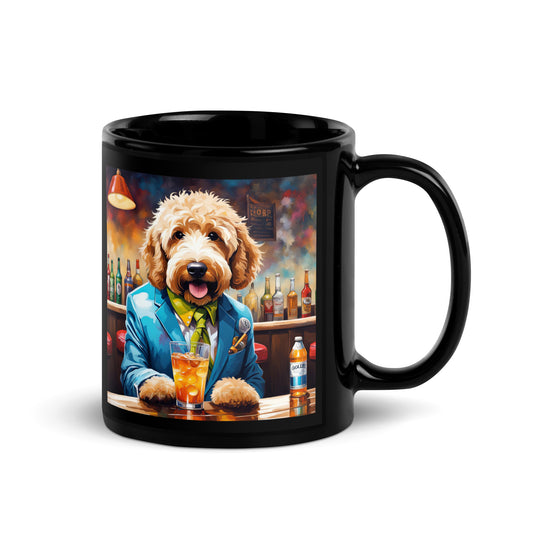 Goldendoodle- Black Glossy Mug v6