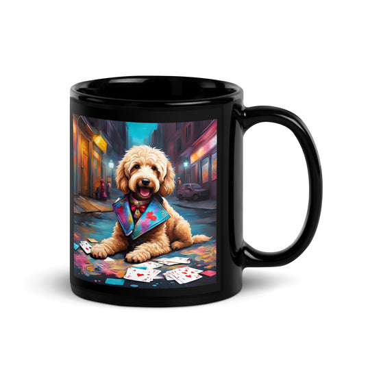 Goldendoodle- Black Glossy Mug v19