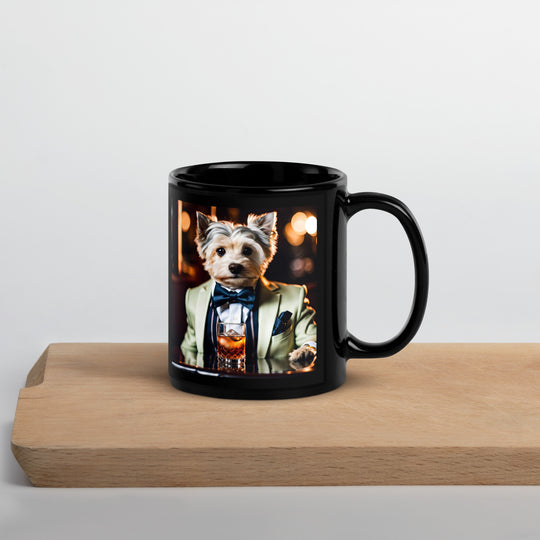 Morkie General- Black Glossy Mug