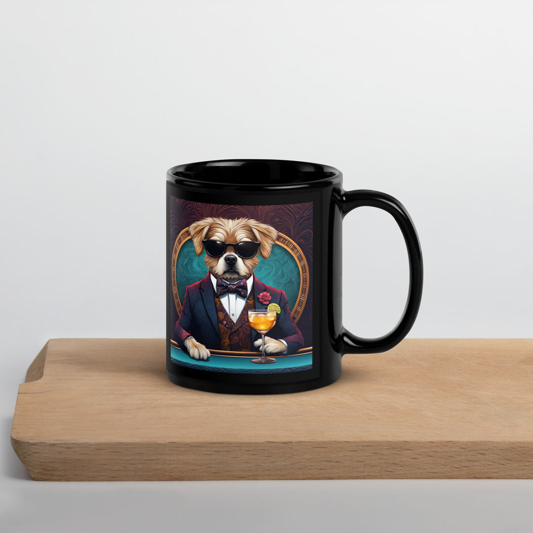 Pekapoo General- Black Glossy Mug v2