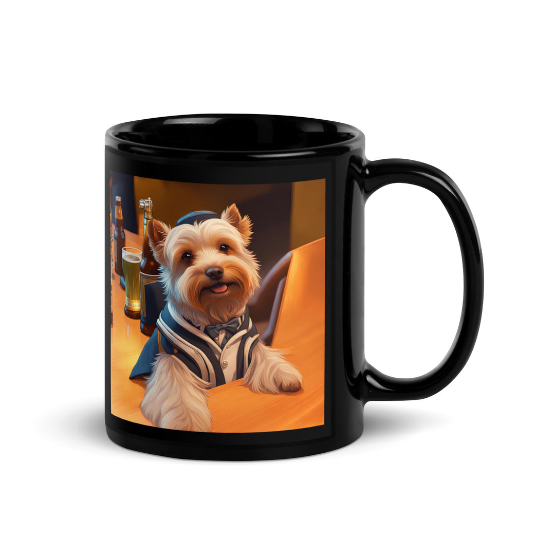 Yorkipoo General- Black Glossy Mug