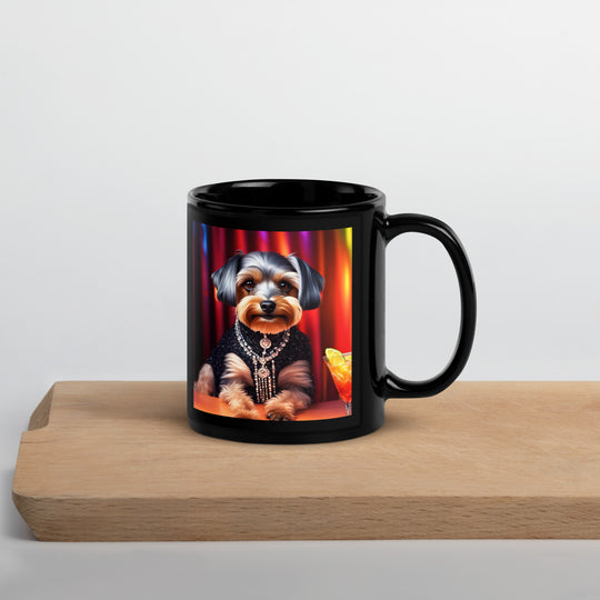 Yorkipoo General- Black Glossy Mug v2