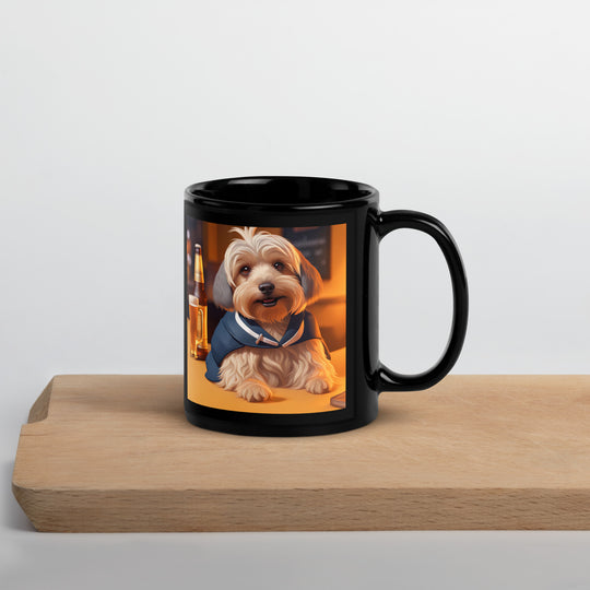 Yorkipoo General- Black Glossy Mug v7