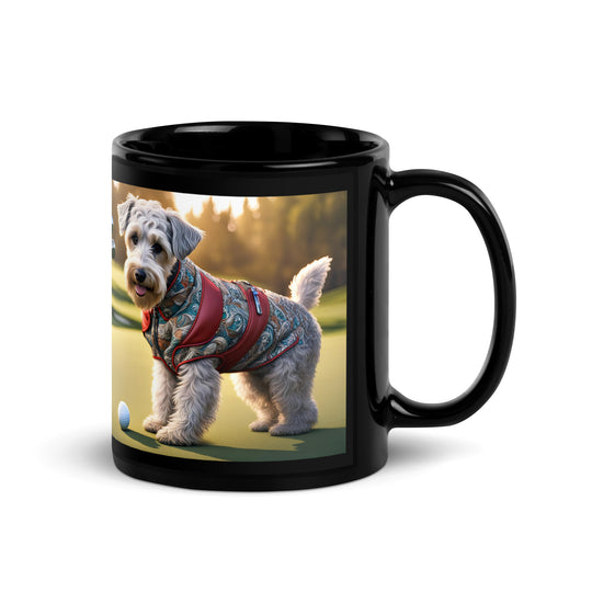 Schnoodle Golfer- Black Glossy Mug v10