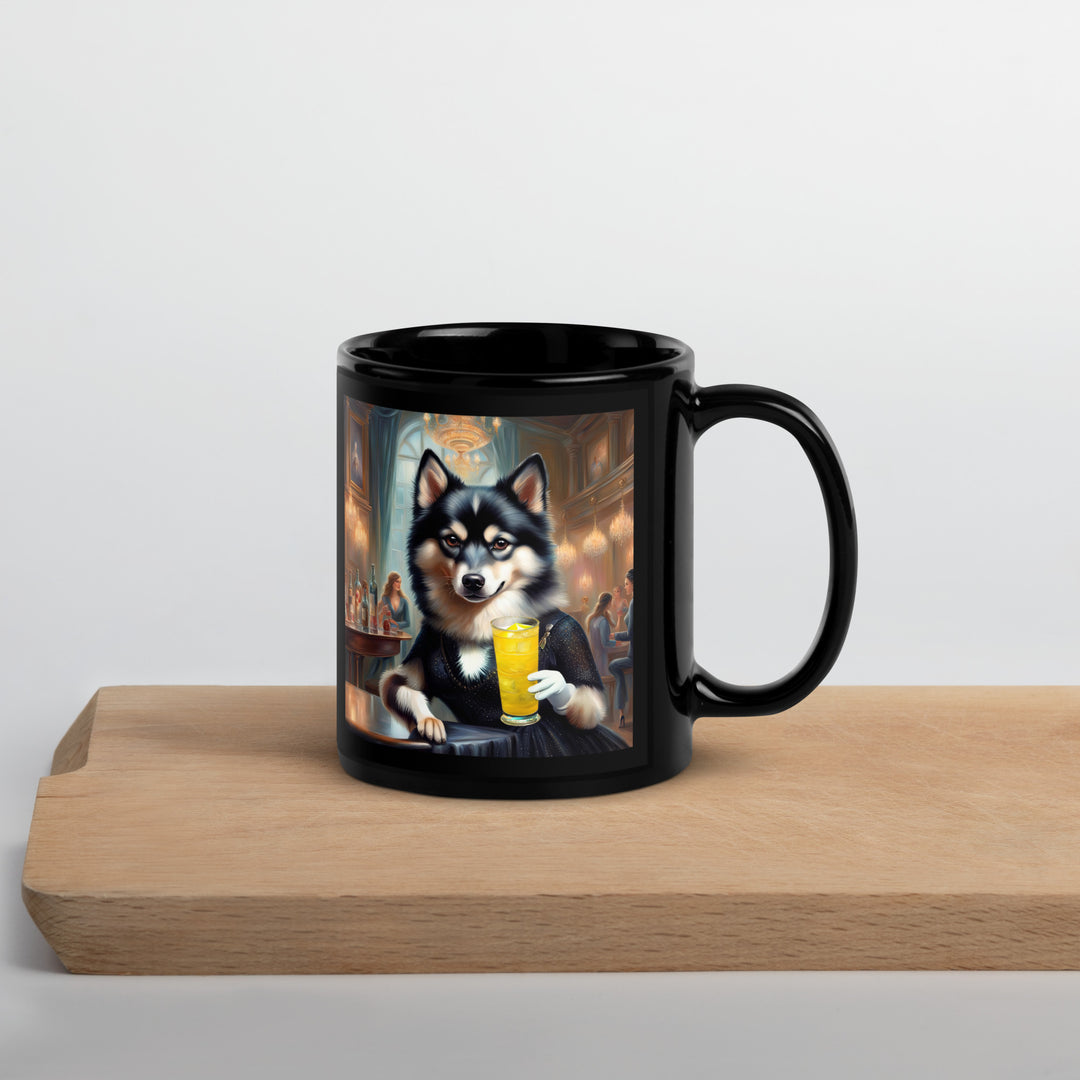 Pomsky General- Black Glossy Mug v14