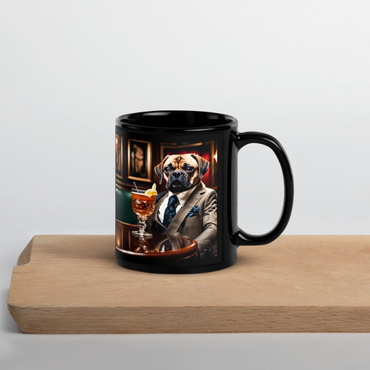 Puggle General- Black Glossy Mug v14