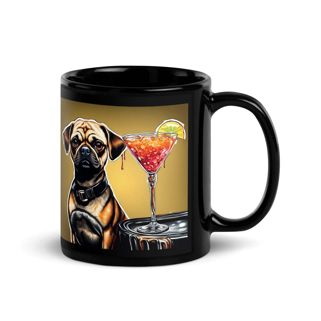 Puggle General- Black Glossy Mug v17