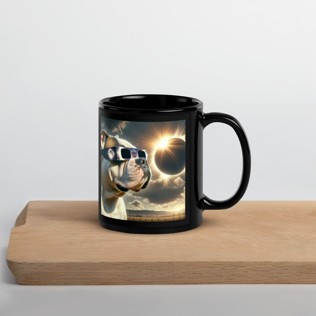 American Bulldog Eclipse- Black Glossy Mug