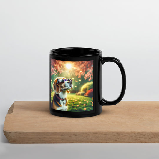 Beagle Eclipse- Black Glossy Mug v2